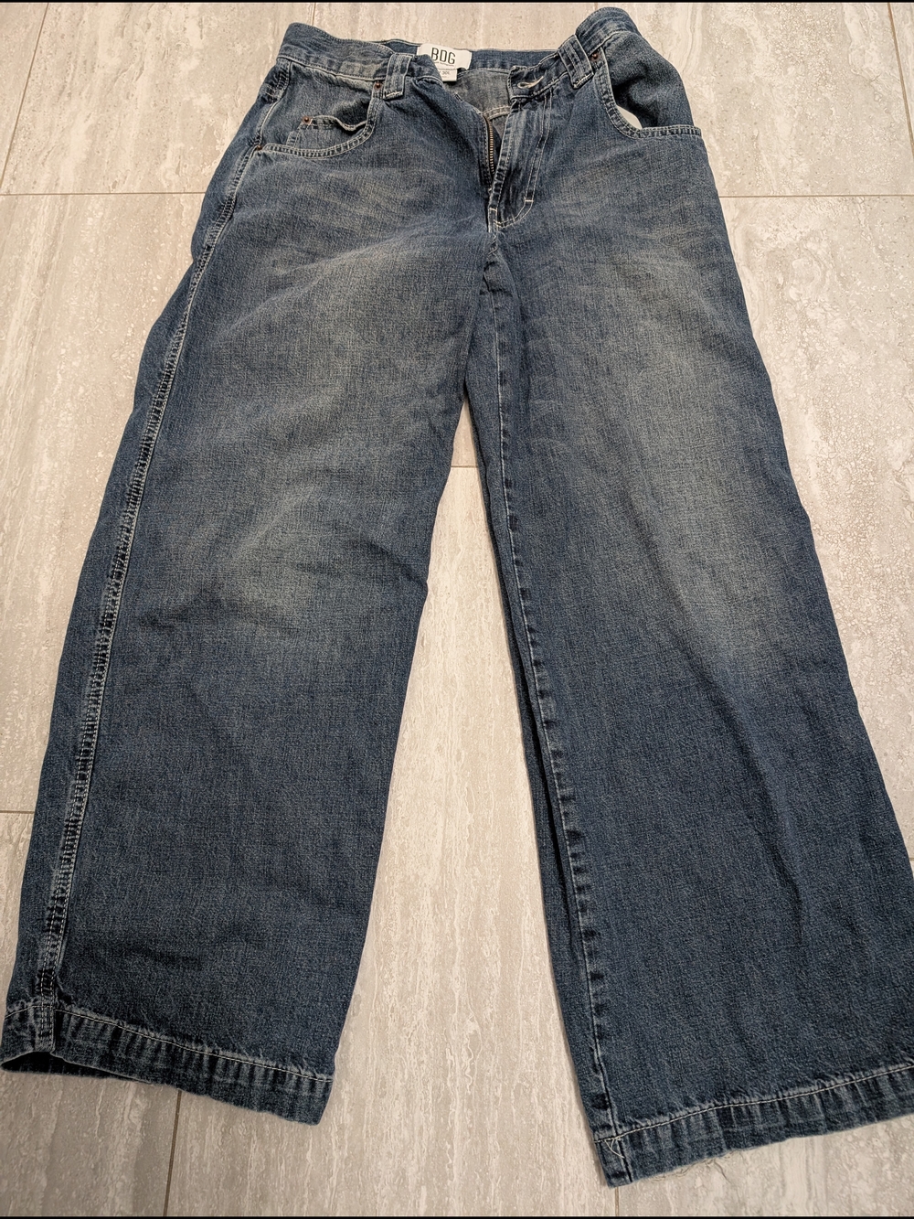 BDG Wide-Leg Jeans in Dark Blue Denim